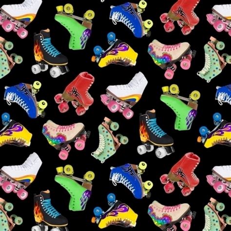 skates nice timeless metalic inlay cm-3290 cotton fabric|Roller Skate Fun Fabric by Timeless Treasures – Royal Motif .